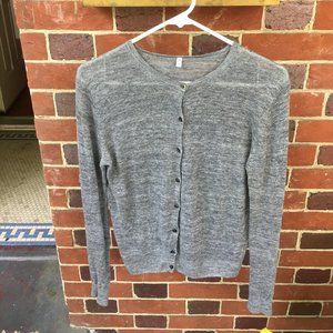 Heathered Grey Uni-qlo Cardigan